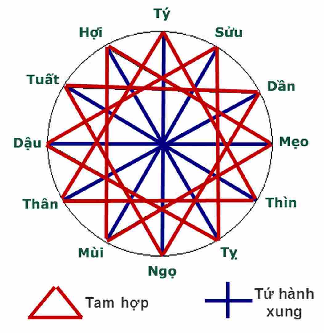 Địa chi được xem dựa vào 12 con giáp 