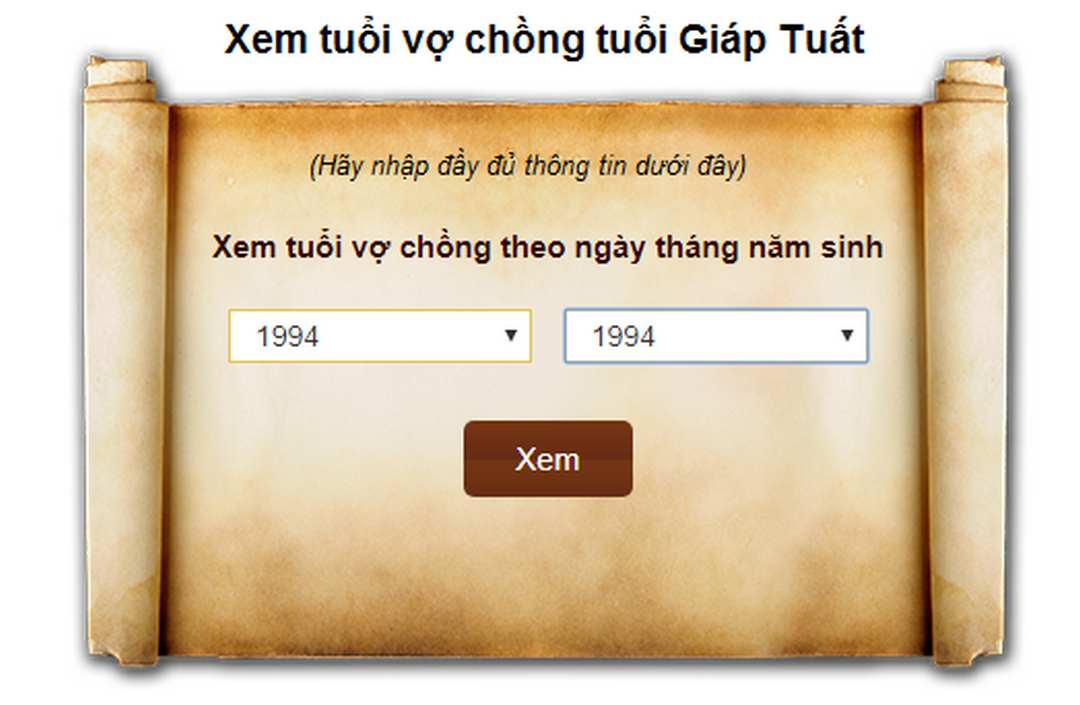 Xem tuổi dựa vào ngày tháng năm sinh vô cùng phổ biến