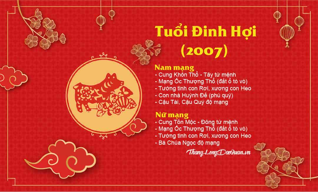 Tử vi tuổi Đinh Hợi 2007, 1947, 2067