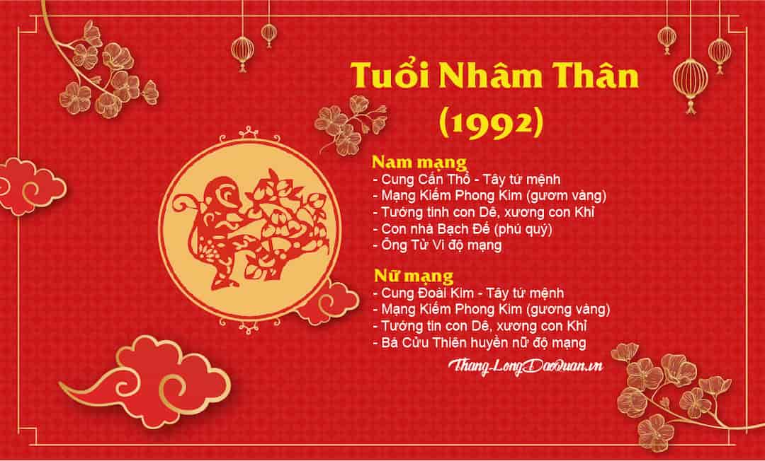 Tổng quan về cuộc đời Nhâm Thân 1992